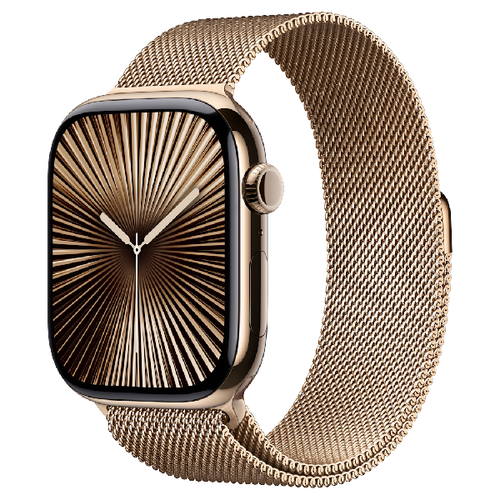 Умные часы Apple Watch Series 10 42mm A3001 Titanium Case with Milanese Loop Gold фото 