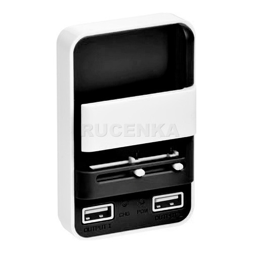 Универсальное сетевое зарядное устройство для аккумуляторов Partner 2USB 1000mAh Black фото 